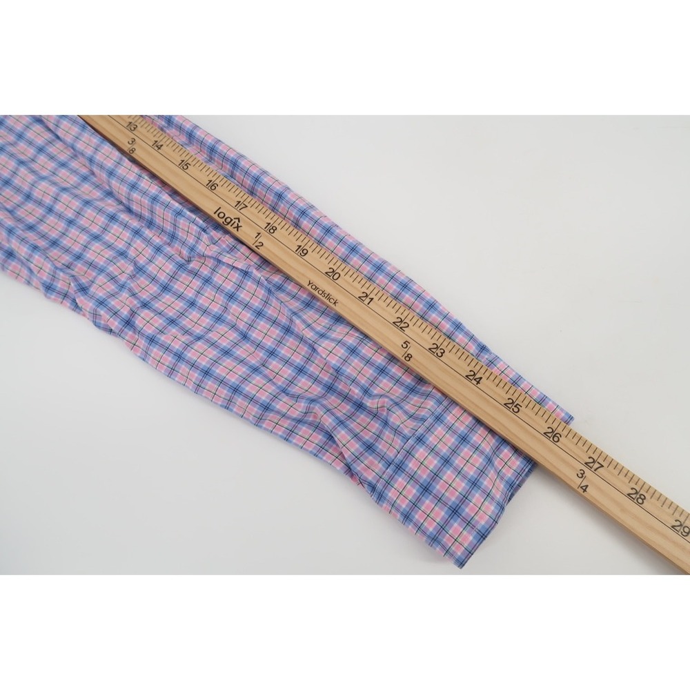 Ralph Lauren Button Down Shirt Mens Large Slim Fit Pink Blue Plaid Long Sleeve - Picture 10 of 12